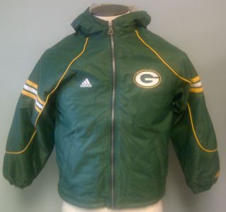 Green Bay Packers Youth Adidas Hooded quilted Jacket