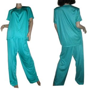 Vanity Fair SEA GREEN Colortura nylon short sleeve pajama set 90107 