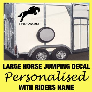 HB 03 Personalised Horse Box Trailer Sticker Decals Show Jumping Pony