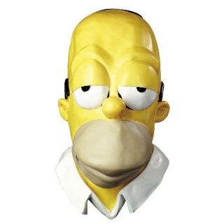 Homer Simpson   Adult Vinyl Full Overhead Oversized Latex Mask 