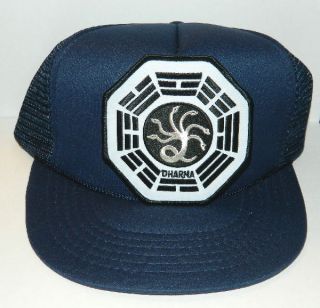 Lost TV Show Dharma Project Hydra Logo Patch Baseball Hat, NEW UNUSED