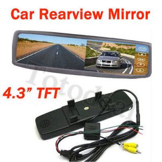   Car RearView mirror w/Free Reverse Two video input For GPS and camera