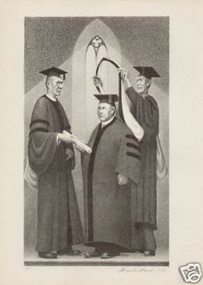 GRANT WOOD authentic vintage print HONORARY DEGREE
