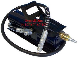 10,000 PSI Air Hydraulic Control Foot Pump Porta Power 10 Ton 170PSI