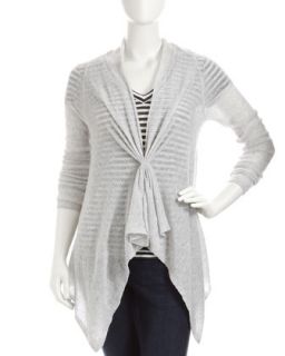 Loose Weave Cardigan, Feather Gray   