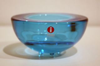 IITTALA GLASS Ballo candle holder or votive FINLAND