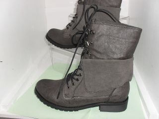 Ladies High Ankle Boot Grey with Colar and Laces F5644 (Rack 5A)