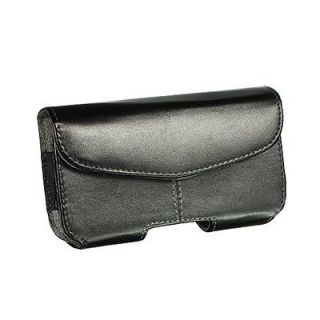 Leather Wallet Pouch Clip Holster Case for LG Revolution Optimus Black 