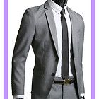 New Mens slim fit 2button Gray suits US 38R jacket size *With pants*