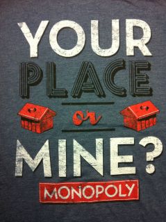  Monopoly T Shirt Your Place Or Mine Funny Vintage Blue 