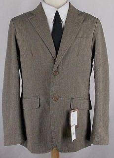 40R NEW 4 You 100% COTTON BROWN HERRINGBONE sport coat jacket suit 