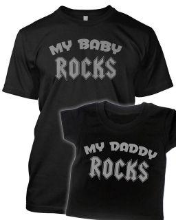   shrt Set MY DADDY ROCKS   MY BABY ROCKS Rock Music METALLICA BN