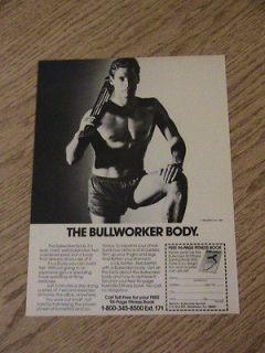 1984 THE BULLWORKER BODY ADVERTISEMENT MAN FITNESS EXERCISE AD