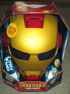 New Iron Man 2 Helmet •By Hasbro(2010)• Electronic Sounds & Lights 