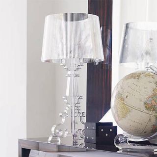   Bourgie clear Transparent table lamp light Height 50CM Shade Dia25CM