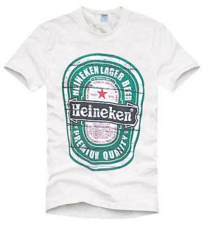 Mens Heineken Beer White Short Sleeve T Shirt Size M