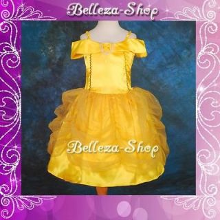 Girl Belle Princess Party Costume Fancy Fairy Cosplay Dress SZ 3T 4T