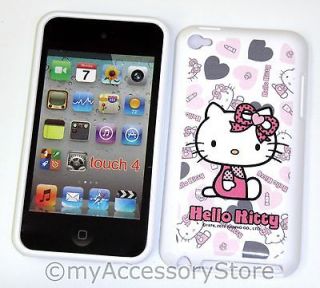 iPod Touch 4 Hello Kitty Silicone Rubber Gummy Protector Soft Skin 