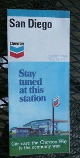1976 San Diego street map Chevron oil Mira Mesa
