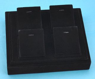 new STYLE 6*19*16cm black velvet Products holder for four RING display