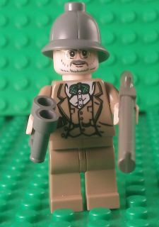 Lego Henry Jones Minifigure W/ Hat Gun & Binoculars Indiana Holy Grail 