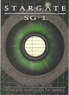 Stargate SG 1 Season 8   R13 Operations Manual for the Sebrus #407/420 