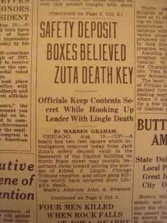 010217CR JACK ZUTA SAFETY DEPOSIT BOX LINGLE AUGUST 16 1930 NEWSPAPER 