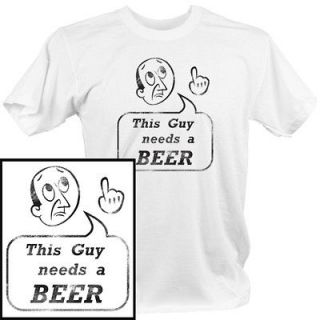 Beer This Guy needs a Beer COOL t shirt M Drink cerveza