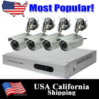   Surveillance H.264 DVR High Resolution Security External Camera System