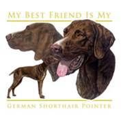 GERMAN SHORTHAIR POINTER Dog Fabric Panel stated My Best Friend   ONE 