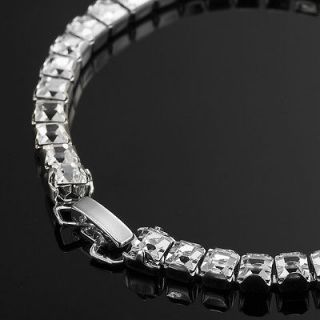 Silver Layered Tennis Bracelet Featuring 34 Swarovski Crystals $ 