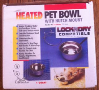 Allied Precision Heated Pet Bowl with Hutch Mount   Model 90  1 Quart 