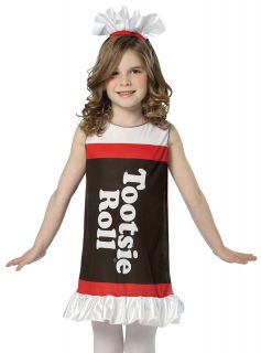 Kids Tootsie Roll Wrapper Dress Girls Candy Halloween Costume