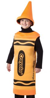 Funny Boys Girls Orange Crayola Crayon Kids Halloween Costume