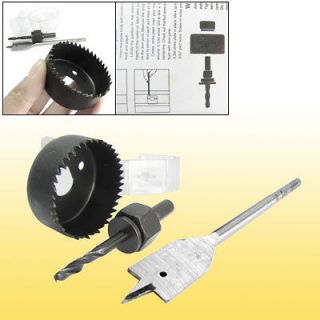 Hole Saw Drilling Tool w Wood Flat Bit for Wooden Doors