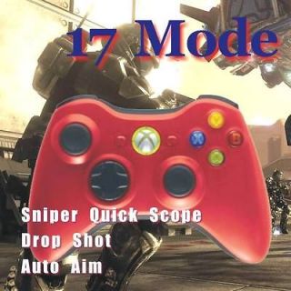 New Xbox 360 Rapid Fire 17 mode Modded Wireless Controller Red for 