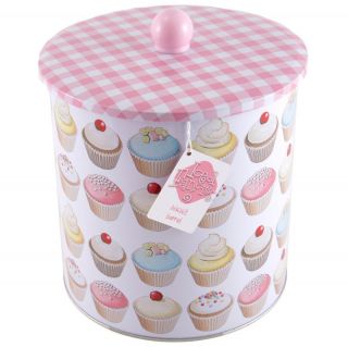ICED FANCIES Cup Cakes TIN BISCUIT BARREL New