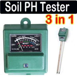 3in1 Soil PH Tester Moisture Light Meter Hydroponic Analyzer Garden 