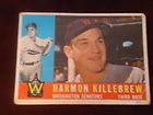 1960 Topps Harmon Killebrew card# 210 Wash. Senators