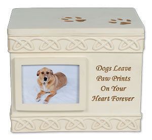 Paw Prints Pet DOG Cremation Urn   Beautiful & Mint
