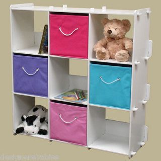 Childs 9 Cubby Storage Organizer Shelving Unit Toy Box ~ WHITE ~BRAND 