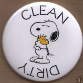 SNOOPY WOODSTOCK Charlie Dishwasher Magnet Clean Dirty
