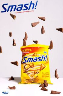 SMASH Crispy Snacks Covered with Chocolate NORWEGIAN Candy 2 Bags 