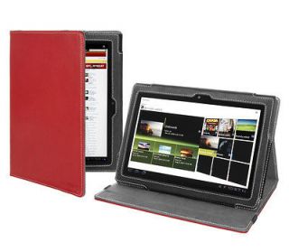 Sony Tablet S (9.4 Inch) Tablet PC Version Stand Red Leather Cover 