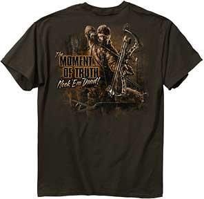 Buck Wear Tee Moment of Truth Bow Hunting Licensed T Shirt M 3XL Nock 