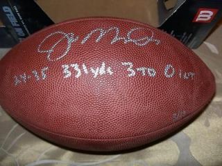 Joe Montana 49ers SUPER BOWL XIX Autographed RARE STATS Football Ball 