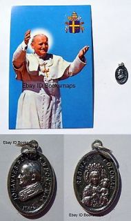   Pope John Paul II Medal & Postcard Johannes Pont Max Regina Poloniae