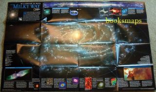 Map of The Milky Way Universe 1999 National Geographic Poster 