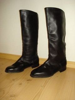 Vintage Soviet Russian Officer Leather Riding Boots S 42