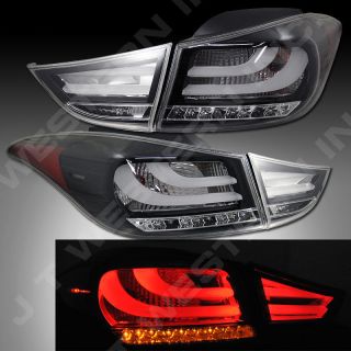   LED FOR 2011 2013 ELANTRA 4PCS BLACK (Fits Hyundai Elantra 2012